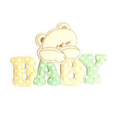 Iron-on Patch - Baby Teddy Bear - Green